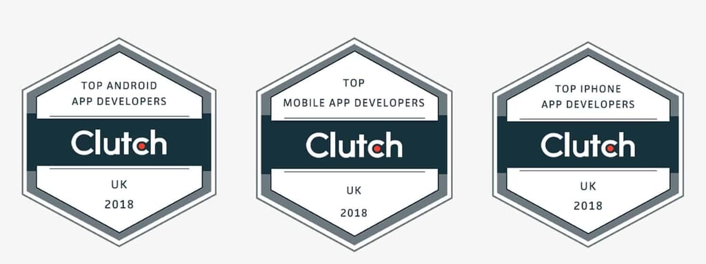 Collection of Clutch Mobile App Development Awards London UK